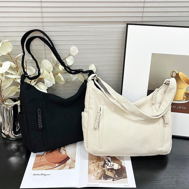 Casual fashion large-capacity bag women's summer new canvas bag student trade women's versatile messenger bag