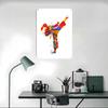 Watercolor Taekwondo Metal Poster Customized Wall Art Retro Vintage Tinplate Signs for Man Cave Bedroom Decoration Gaming House