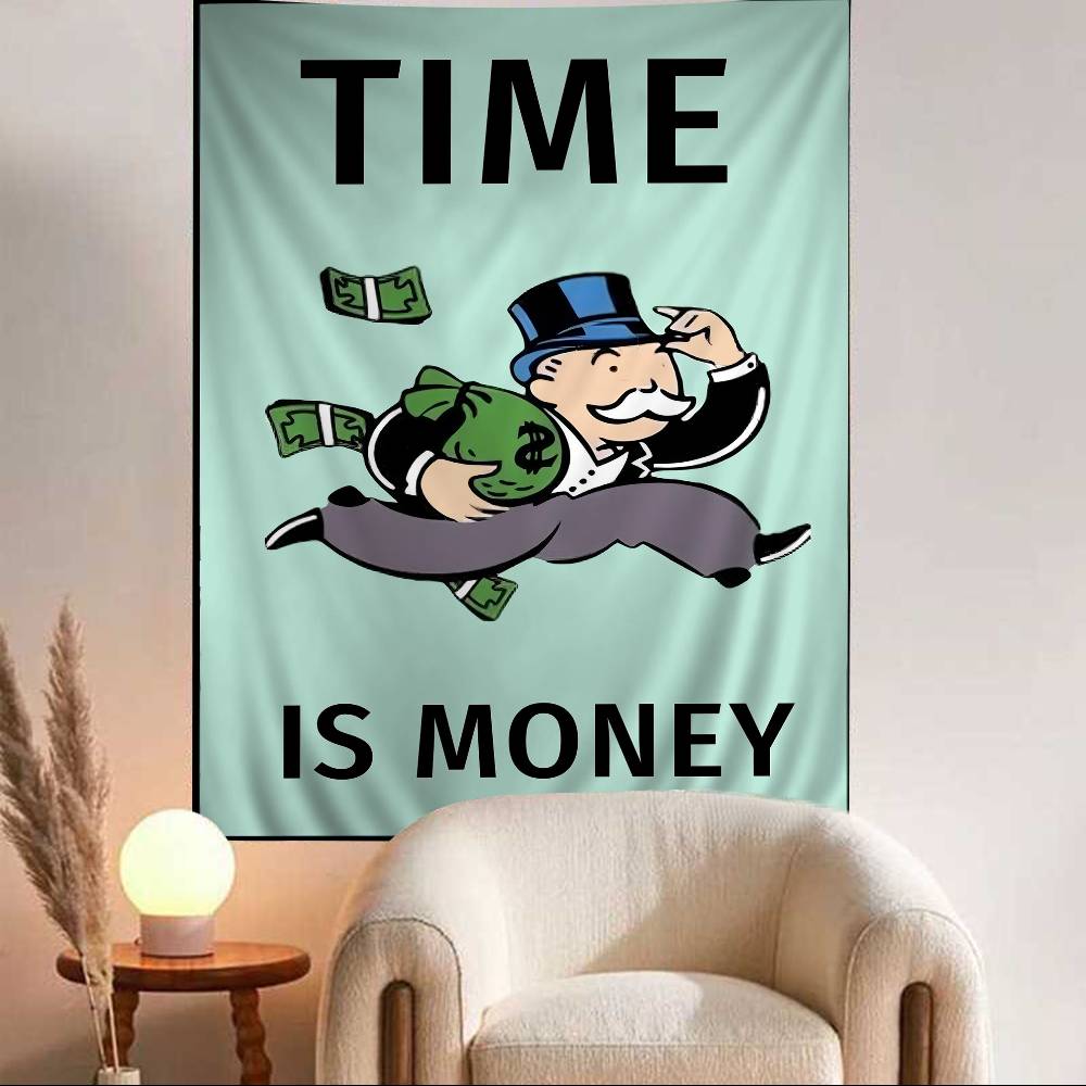 Monopoly Millionaire Dollar Money Cartoon Tapestry Bohemian Wall Tapestries Mandala Home Decor