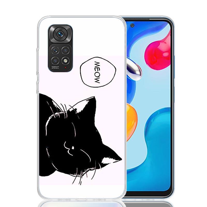 Cat Cute Kitten Cartoon Phone Case For Xiaomi Redmi Note 15 14 13 12S 12 Pro Plus 11S 11E 11 11T 10S 10 Art Soft Pattern Cover R