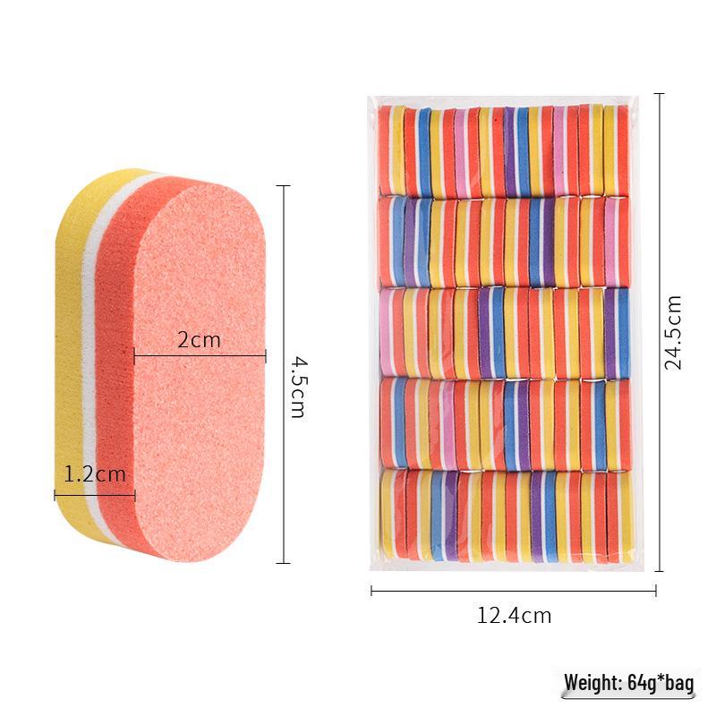 Mini Sponge Nail Files (50 Pcs) - Essential Nail Art Tools for Home & Salons