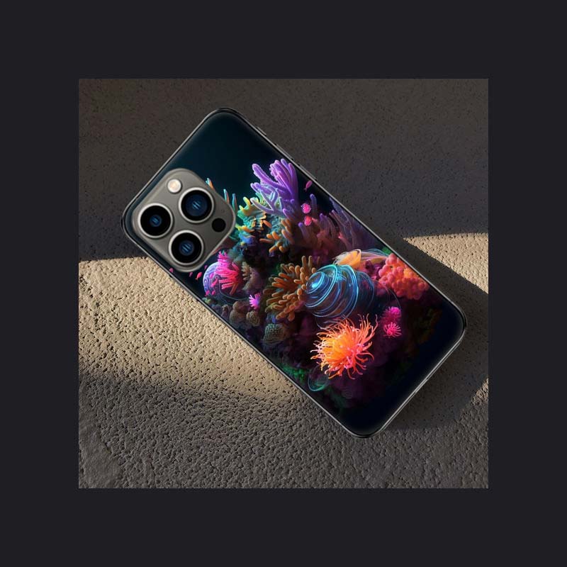 Coral Reefs and Their Small Fish Phone Case For Apple Iphone 16E 16 Pro Max 15 Plus Soft 13 12 Mini Cover 11 14 Pro Max Capa 8 7