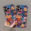 Custodia Rigida Lucida con Fiori di Lusso in PC per Oppo A6 A5 A78 A3 A3X A60 A74 A38 A58 A96 A57 A76 A36 A17 A16e A55 Pro 4G 5G