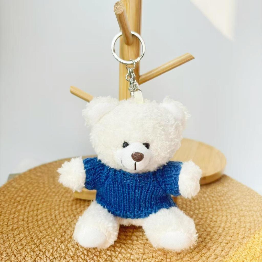 Wearable Teddy Bear Keychain Pendant – Plush Toy Gift for Graduation Season with Logo Print