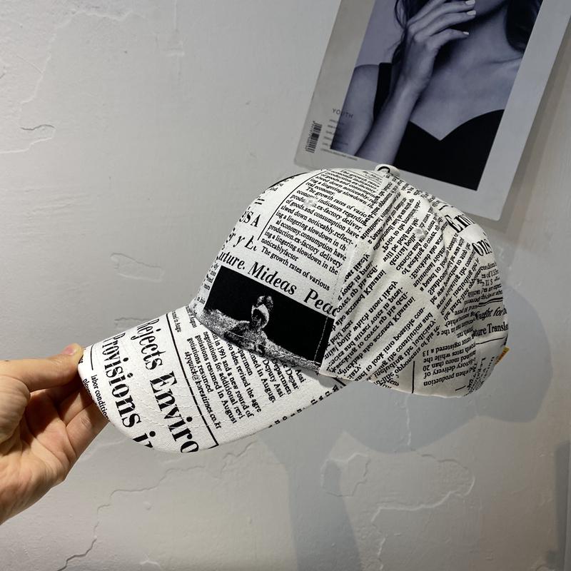 Gorra con diseño de periódico Unisex, gorra de béisbol informal con estampado de grafiti, sombreros ajustables para mujeres y hombres, gorro de Hip Hop callejero