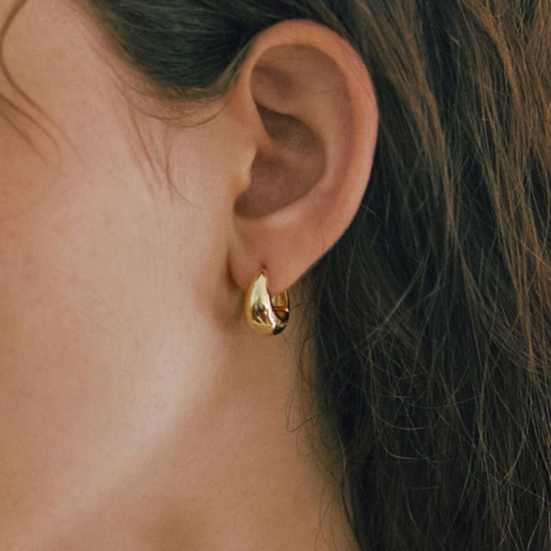 By Hyeres Luna Pebble One Touch Earrings M (2 Colors) BH6E45621_2