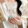 Hanging Rope New Chinese Style Necklace Ancient Style Horse Face Skirt Accessory  Women