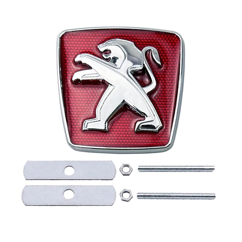 Alloy Lion Car Front Grille Emblem Rear Trunk Badge Stickers for Peugeot 306 307 3008 407 508 2008 4008 GGK 5008 107 108 206 208 301