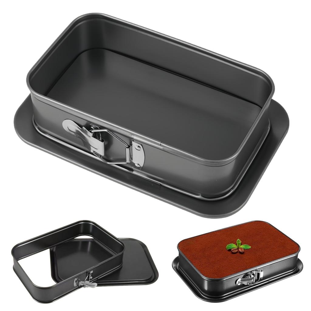 1PC Cake Pan Cake Tin Bread Maker Pan Baking Trays Parts Cheesecake Tin Rectangular 39.5x28x8cm Removable Bottom Pans Pallet