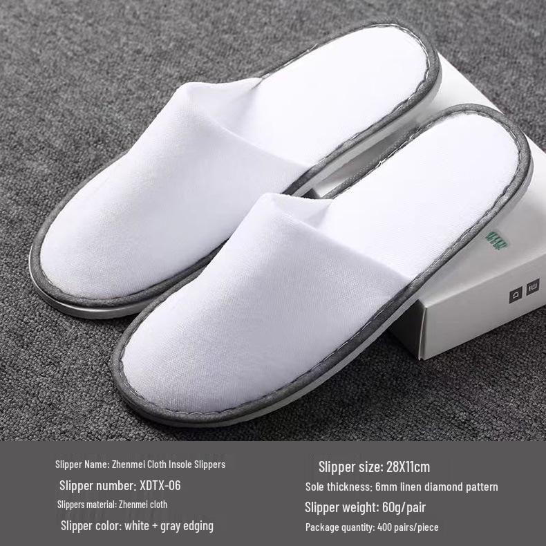 Star Hotel Disposable Non-Slip Slippers for Bed & Breakfast, Guest Room, Beauty Salon, Club House, and Home.
