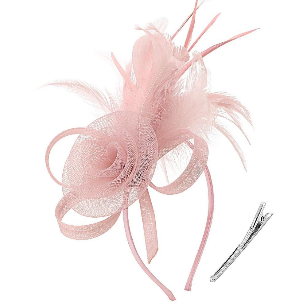 Formal Dress Feathers Mesh Headband Retro Fascinator Headdress  Masquerade Party
