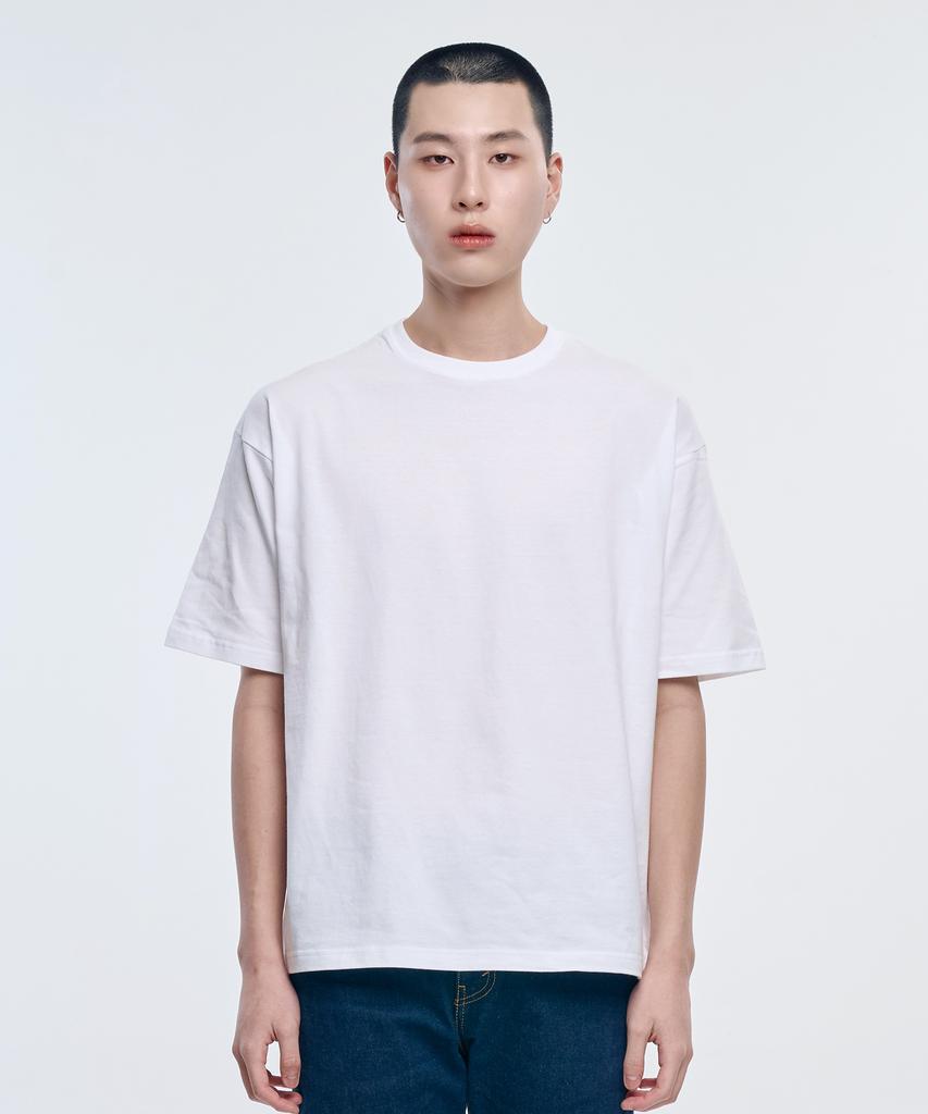 Yunaitideuaeseul [3Pack] Basic Plain Oversized Short Sleeve T-Shirt (Type B)