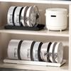 Space Saving Under Cabinet Storage Rack For Cookware Expandable Pots and Pans Organizer With Adjustable Dividers
