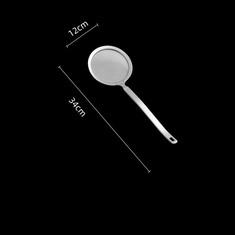 

HANYANG 304 фильтрующая ложка из нержавеющей стали, горячая кастрюля, ложка для пены, бытовая ложка для снятия пены, утолщенная ложка для жарки и пены 34cmx12cm