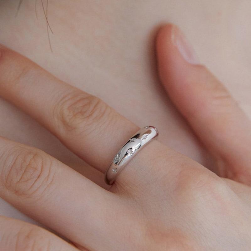 By Hyeres [925 Silver] Star Stone Sprinkle Ring (Silver) BH7R59778W9