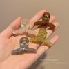 4.5CM Semi-Transparent Jelly Color Claw Clip for Half-Up Hairstyles - Sweet Small Shark Clip Hair Accessory