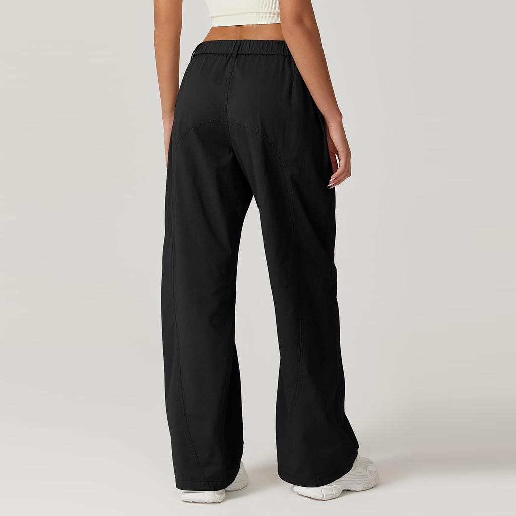 Women's Casual Fashion High Waist Personality Loose Straight Trousers