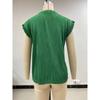 Women's Blouse Summer Solid Color Texture Short Sleeve Women's Shirt Casual Tops Fashion New Loose Round Neck Female Shirts