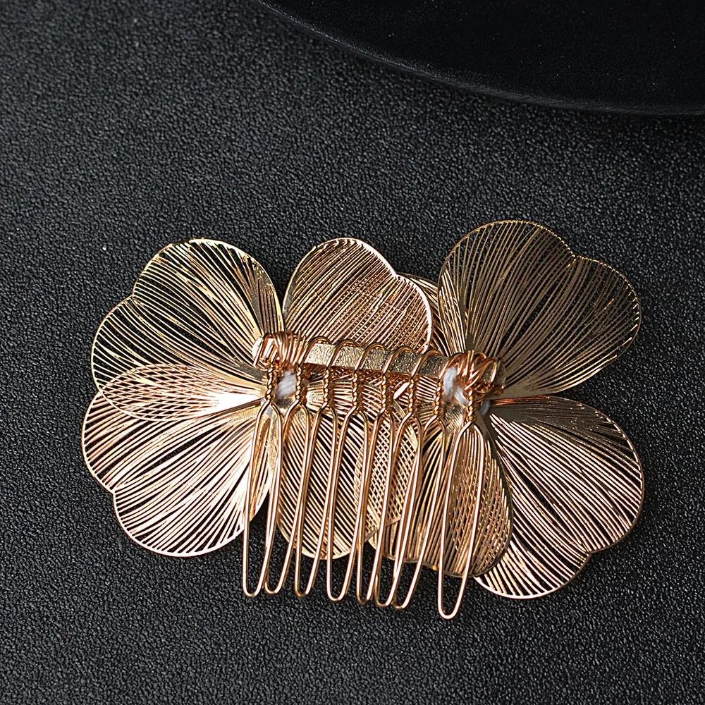 Alloy Flower Hair Clips Women's Hairdo Accessories Fashion Bridal Wedding Hair Comb Women's Headwear Wedding Accessories