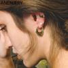 ANENJERY Silver Color Geometric Hoop Earrings for Women Men Irregular Earrings Daily Jewelry New