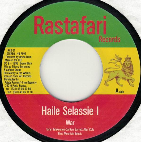 7inch Record HAILE SELASSIE I, BOB MARLEY - War / Peace RAS01 Rastafari Recor 1998 Europe Reggae, Ska & Dub Used