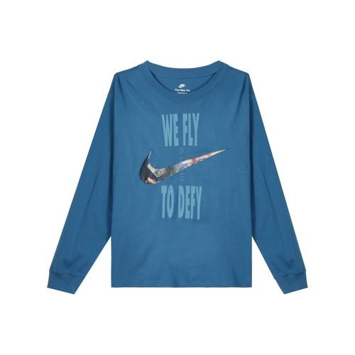 Nike Женская синяя винтажная свободная повседневная толстовка EU L