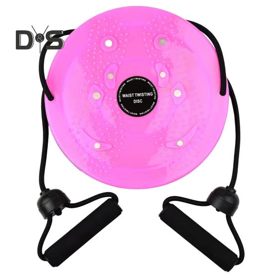 

Доска для скручивания талии с магнитным массажером для ног Waist Sculptor Twister Укрепление мышц живота Коррекция фигуры Twist Disc розовый