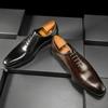 Fashion Men's Handmade Leather Oxford Shoes Formal British Style Wedding Party Footwear Comfortable Breathable Classic Men's Footgear