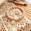 Pulsera de porcelana azul y blanca pulsera de cerámica pulsera Cruz colgante lazo colgante