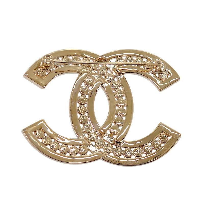 Chanel Brooch Gold metal/Rhinestone Women