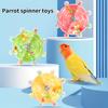 [1pc Interactive Parrot Toy] Interactive Bird Cage Toy for Parrots, Rotating Treat Dispenser, Durable Plastic, with Beak Grinding Teeth