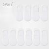 5 Pairs Men's Solid Color Light Mouth Invisible Socks Solid Color Business Casual Non Slip Men's Short Socks