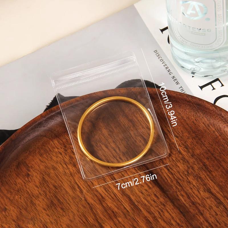 10Pcs Transparent PVC Jewelry Pouches Zip Storage Bag For Earring Necklace Jewelry Anti-Oxidation Display Packaging Bags
