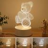 Adorable 3D TEDDY BEAR Night Lamp, Decorative LED for the Room, 3 Light Colors, USB