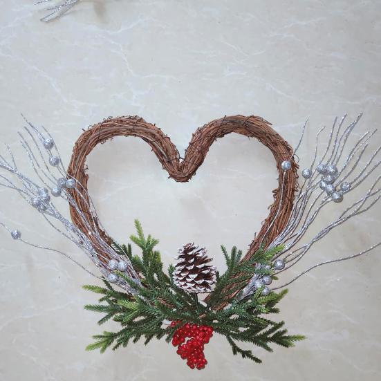 2/10Pcs Christmas Tree Picks Eco-friendly Vibrant Color Widely Used Artificial Tree Filler Sticks Berry Branches Stems