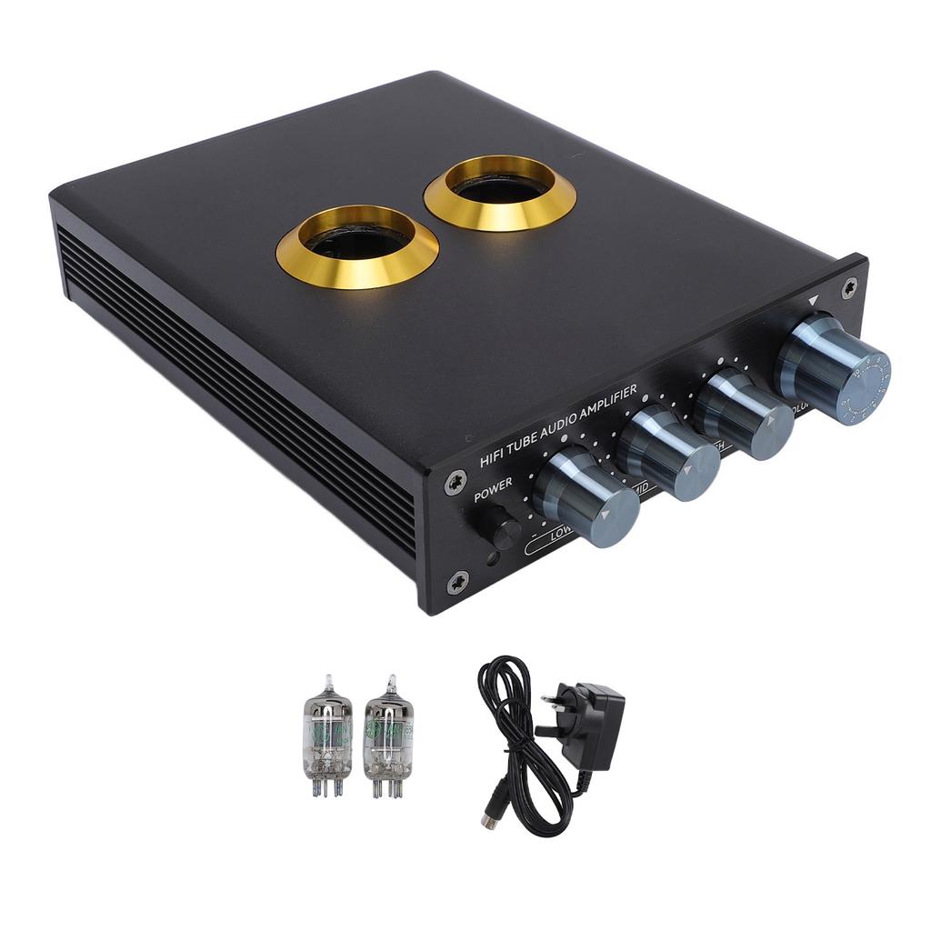 Electric Tube Preamplifier Bench Preamplifier Compact Built in Circuit Guard Electric Tube HiFi Audiophile Preamplifier for Home