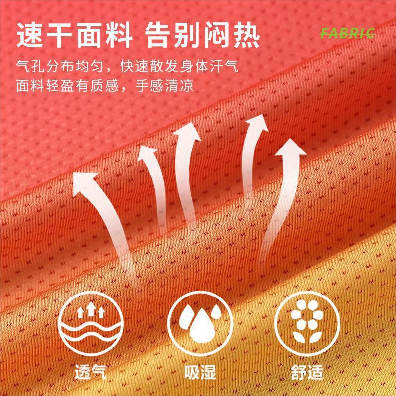 Quick Dry Gradient Polo Shirt Men Short Sleeve Sports Training T-Shirt Running Gym Badminton Tennis