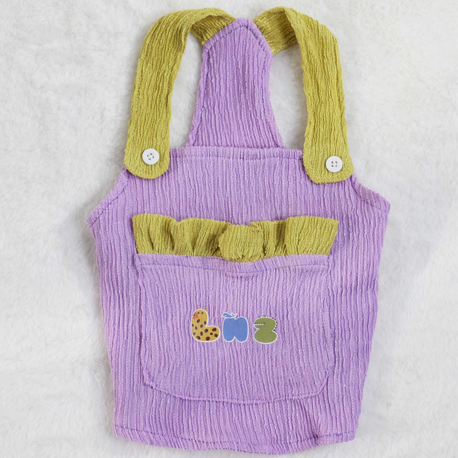 

Весна и лето новая одежда для собак комбинезон кошка тонкий жилет маленькая и средняя собака одежда для питомцев популярная фабрика 2XL фиолетовый