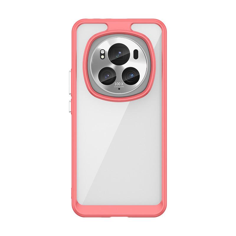 Transparent PMMA + TPU Case For Honor Magic6 Pro Magic6Pro 5G Full Protection Bumper Colorful Soft Border Hard Back Shell Cover