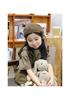 Girls' Summer Retro Japanese Style Hippopotamus Beret - Lightweight Kids' Sun Protection Hat