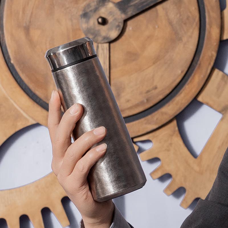 OUDON Titanium Smart Insulated Water Bottle, 300ml