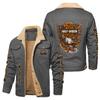 Hot Sale Eagle Skull Ha Lei Locomotive Autumn and Winter Fleece European Size Cotton Jacket Sports Jacket Men's Jacket