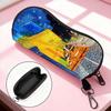 Zipper Eyeglasses Pouch Compact Carabiner Sunglasses Holder Portable Glasses Bag Artistic Anti-Scratch Glasses Case For Daily