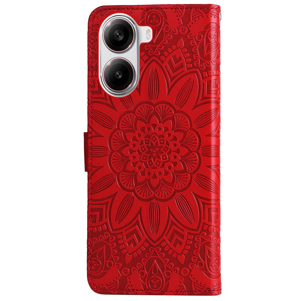 For Xiaomi Redmi Turbo 4 5G/Poco X7 Pro 5G Case Sunflower Imprint Leather Wallet Phone Cover