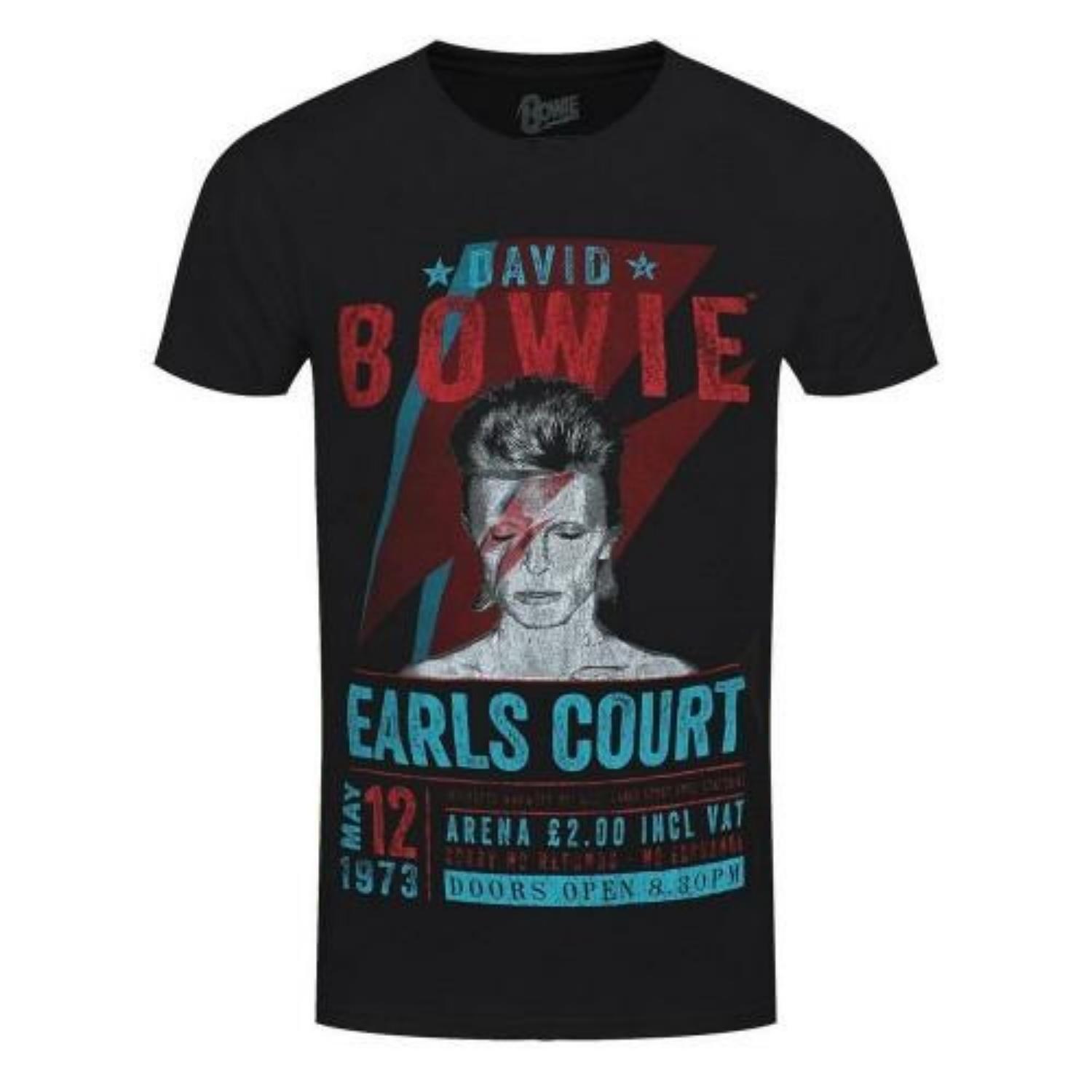 

David Bowie Unisex Adult Earls Court Â´73 Eco Friendly T-Shirt S чёрный
