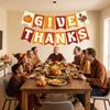 Thanksgiving Banner, Pre-Strung Give Thanks Banner Thanksgiving Hanging Decorations With Pumpkin Turkey, Fall Banners For ide Autumn Friendsgiving