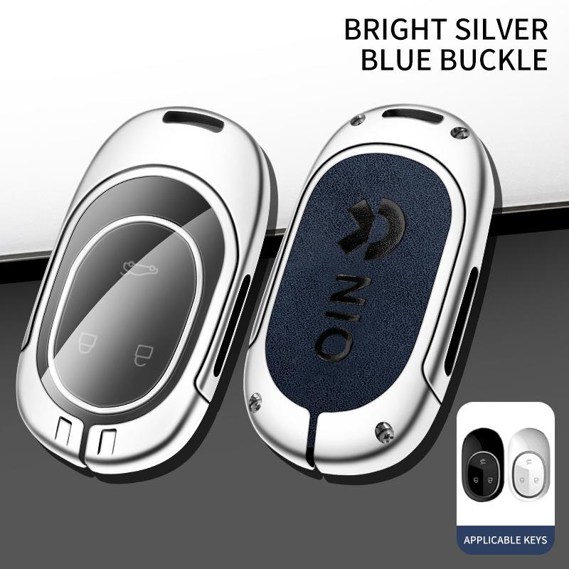 Nio Car Key Case for ES6, ET5, EC6, ES8, ET7, ES7 - Premium Shell & Buckle Holder