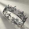 New Baroque bridal crown golden rhinestone gun tip shape round crown