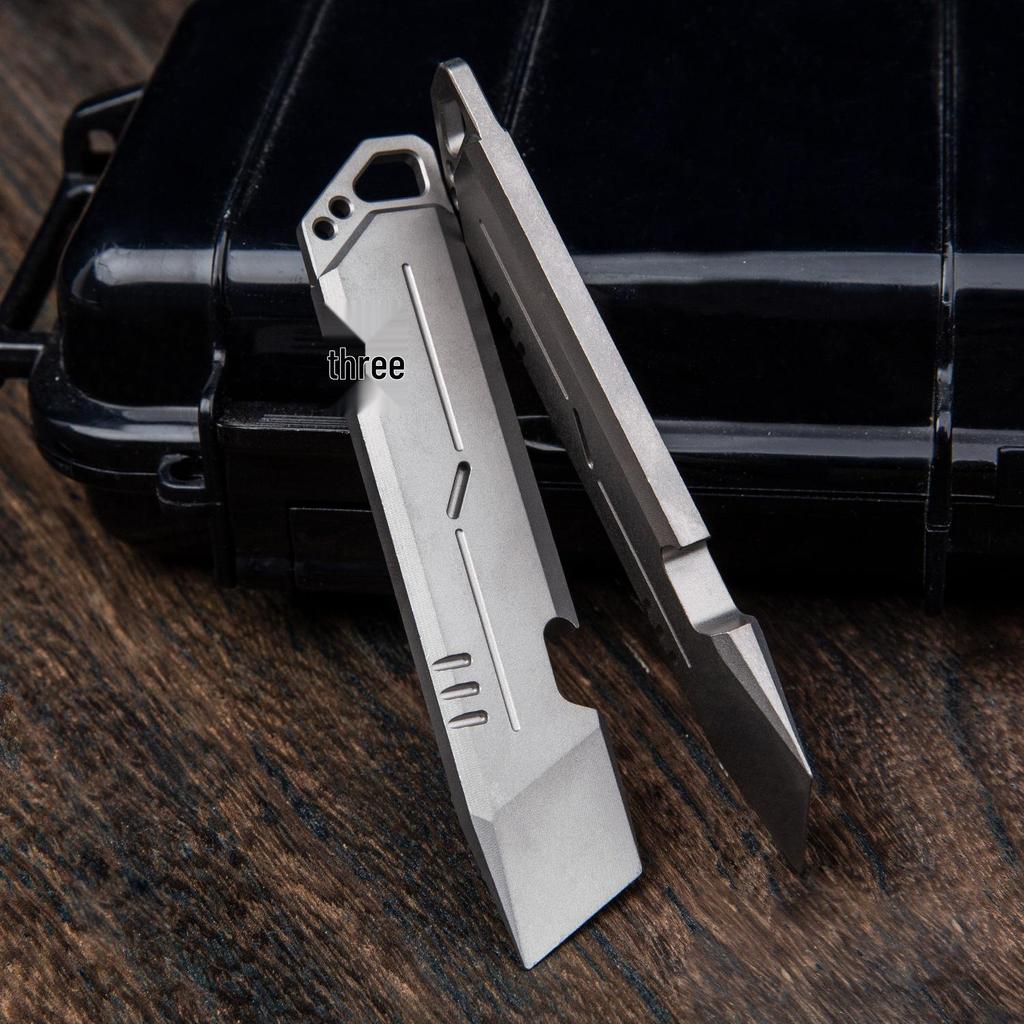 Multi-functional Titanium Alloy EDC Tool: Portable Pry Bar & Screwdriver for Outdoor Emergencies