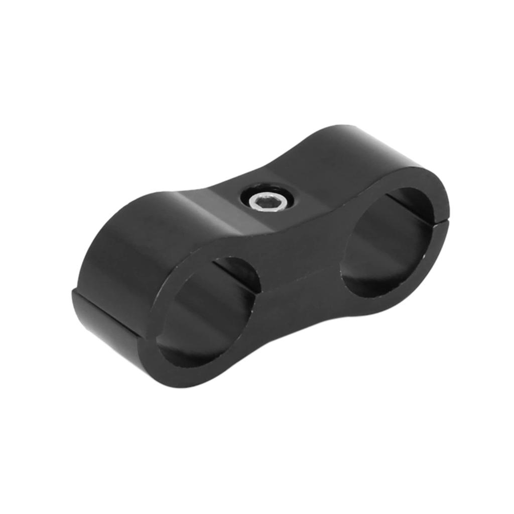 X AUTOHAUX Hose Separator Clamp, Hose Clamp, Fuel Line Connector, Aluminum, Black, Pack of 5 AN6